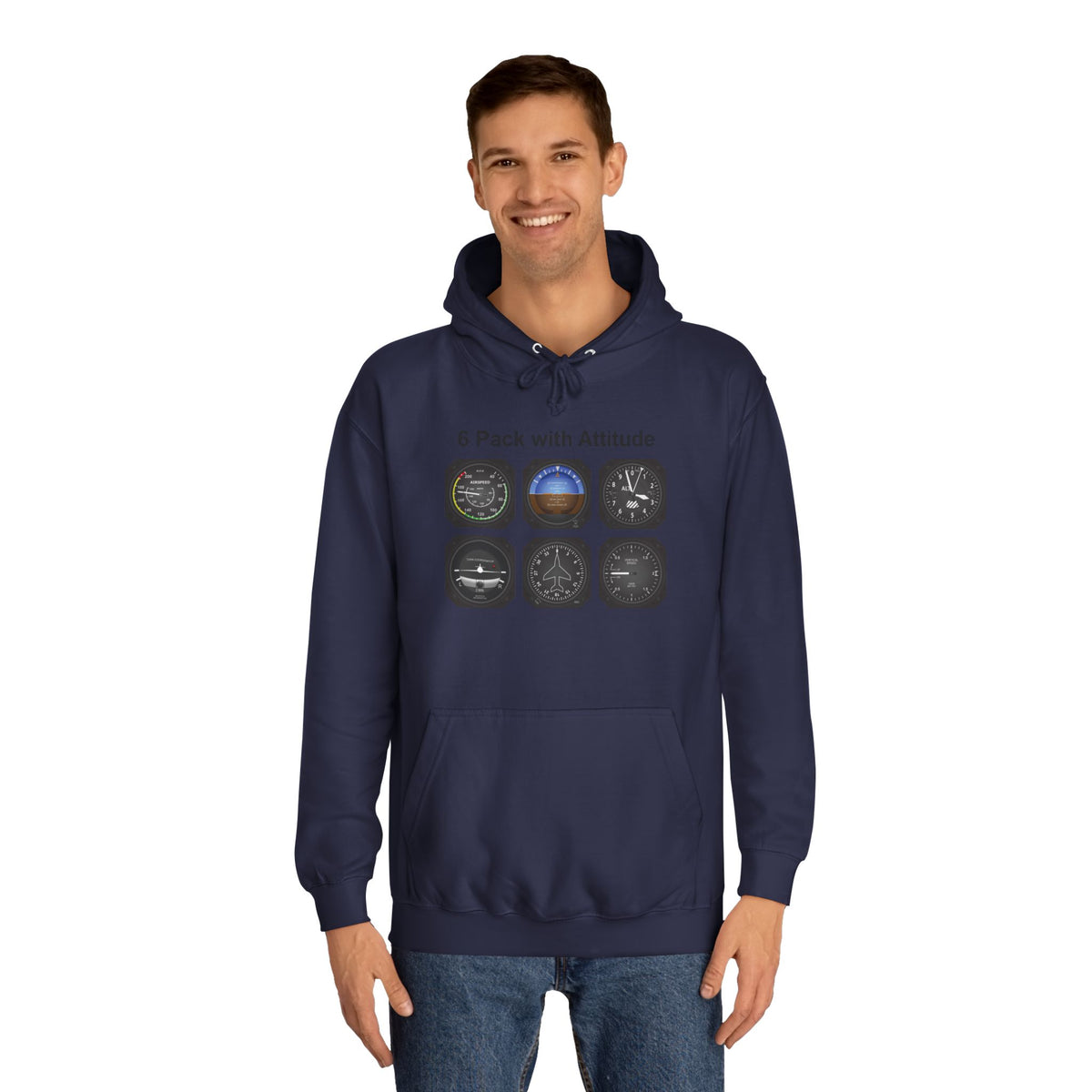 Hoodie — “6 Pack of Attitudes” College Pullover