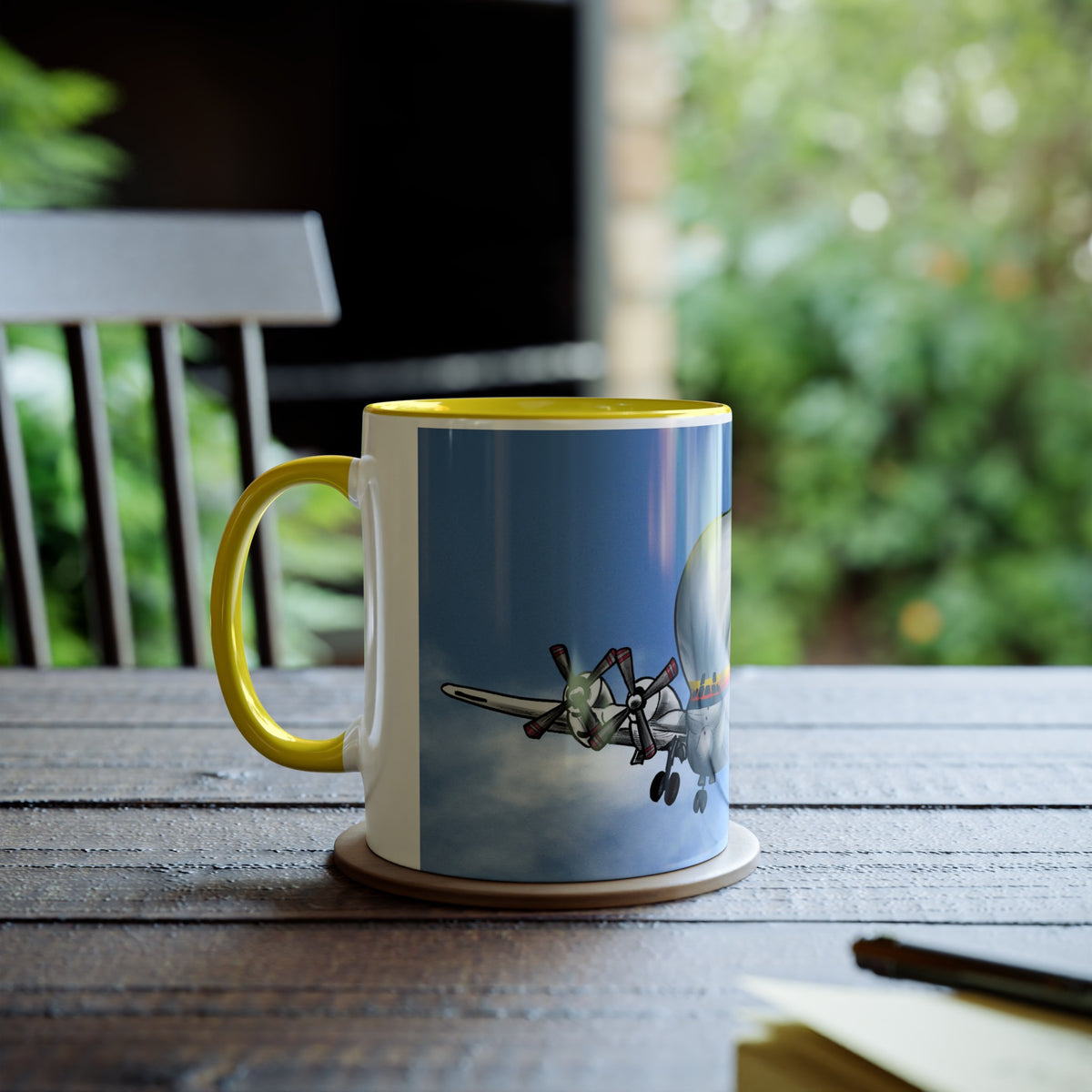 Guppy Aircraft Retro Two-Tone Coffee Mugs, 11oz - Funky Aviation