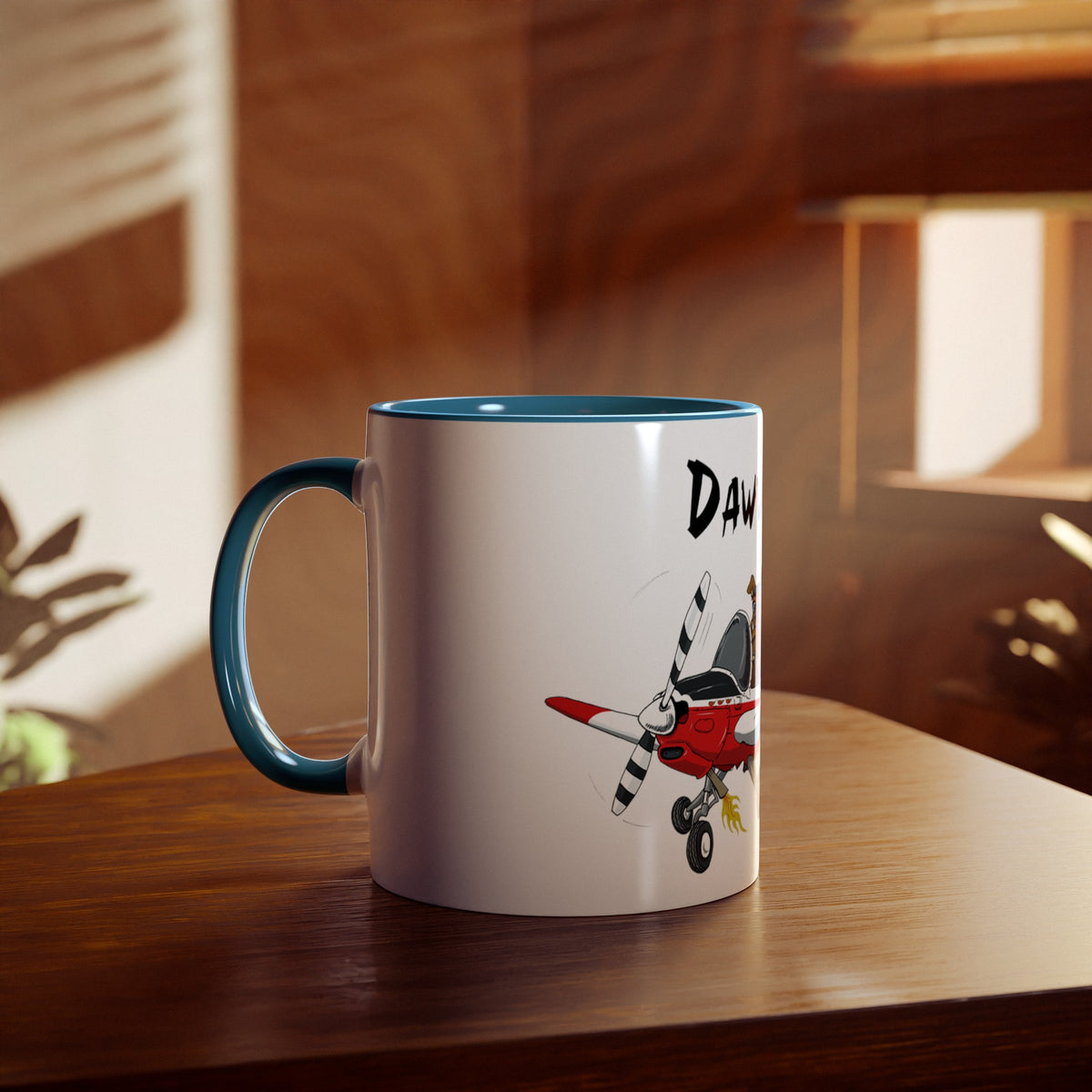 Bulldog Aerobatic Trainer Two-Tone Coffee Mugs, 11oz - Funky Aviation