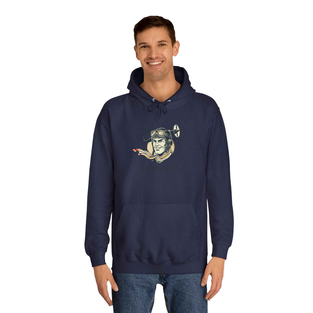 More Right Rudder Hoodie — "I Only Look This Relaxed Because You Can't See My Feet" Vintage Pilot Graphic Hoodie