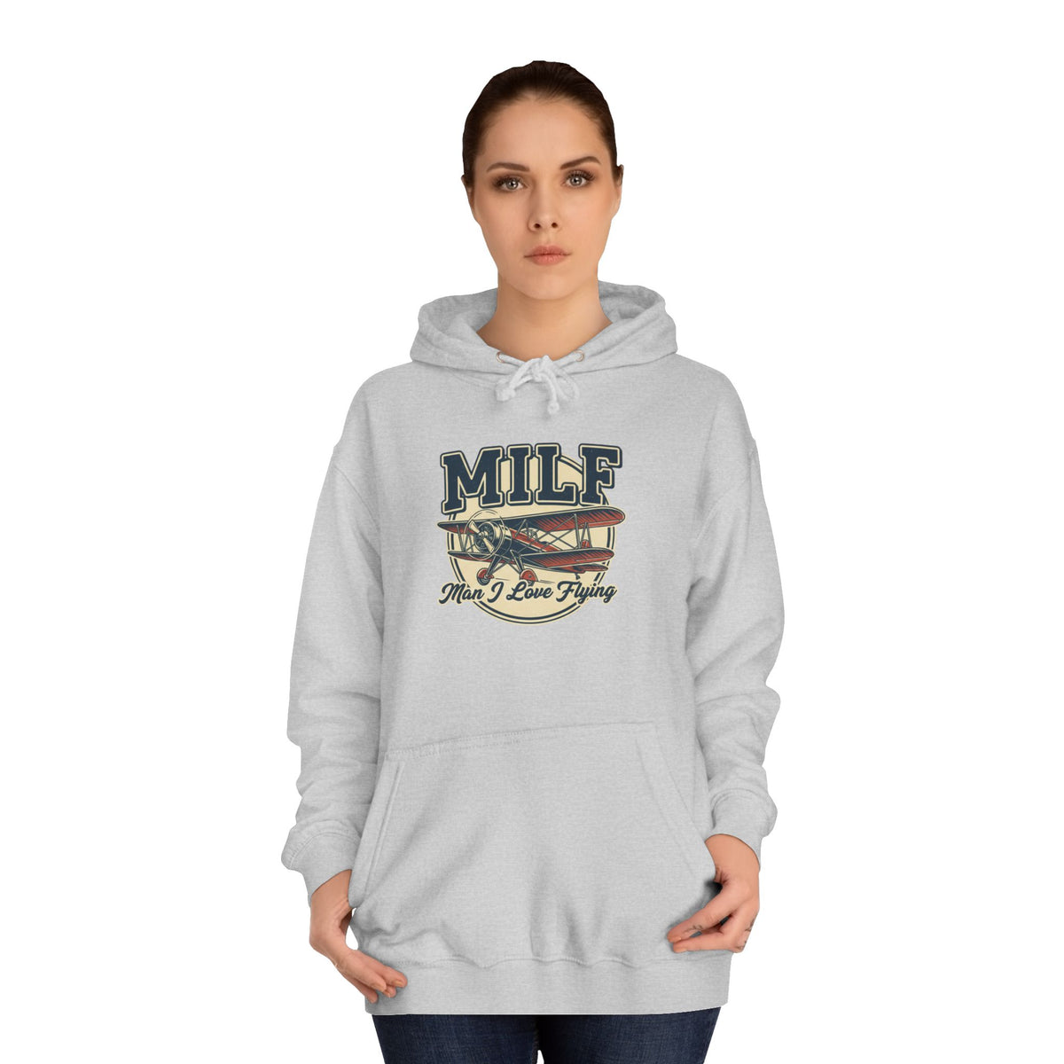 MILF Retro Flag Hoodie – Vintage Americana College Style