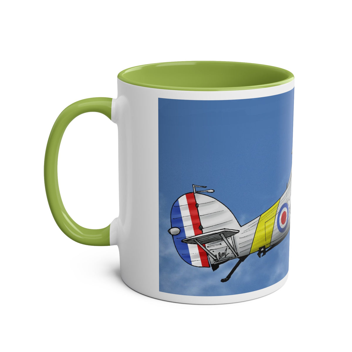 Vintage Nimrod Two-Tone Coffee Mugs, 11oz - Funky Aviation