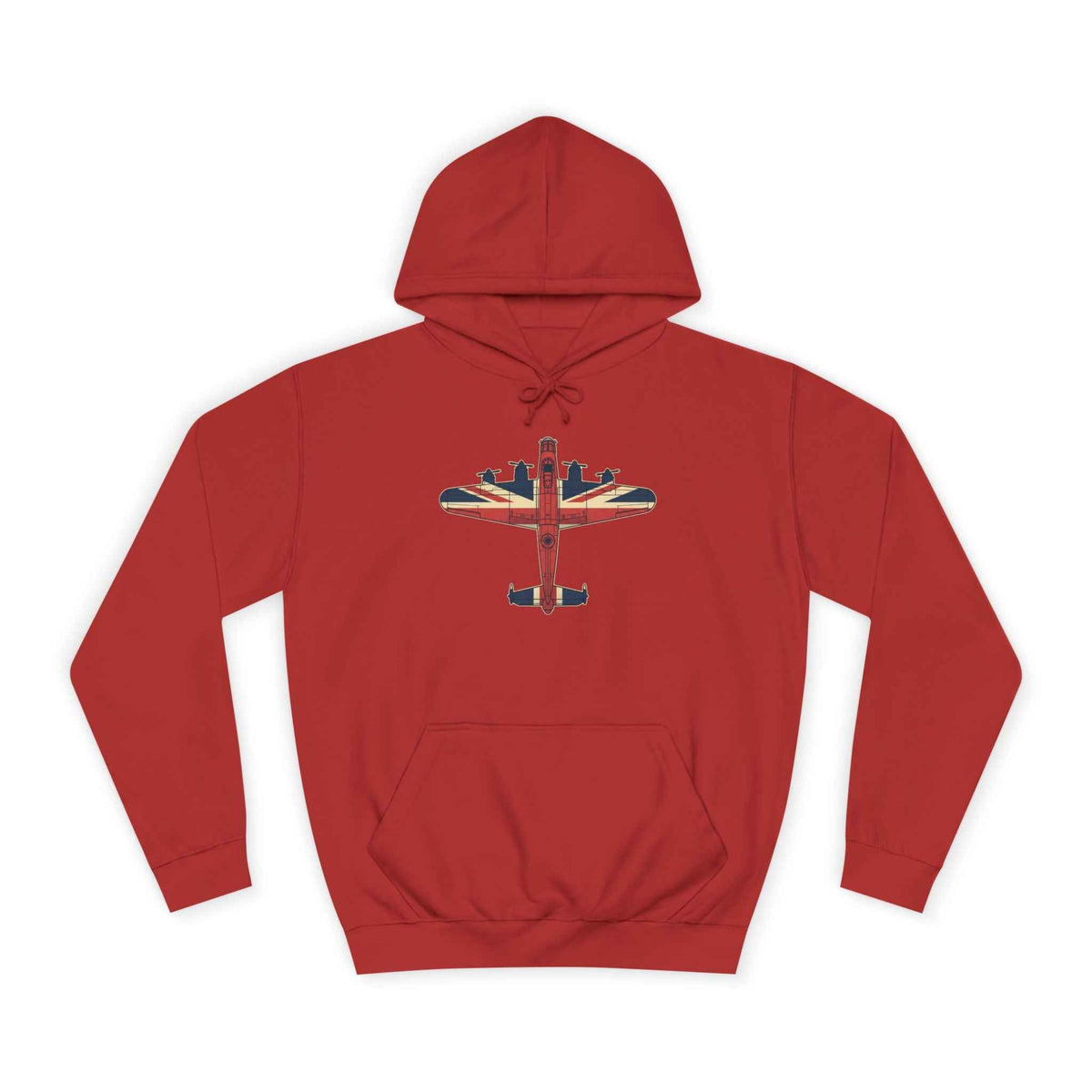 Vintage UK Flag Bomber Plane Hoodie