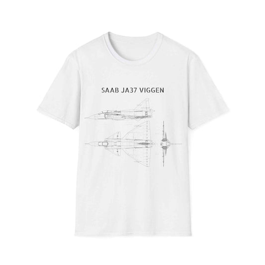 SAAB JA37 Viggen Blueprint T-Shirt