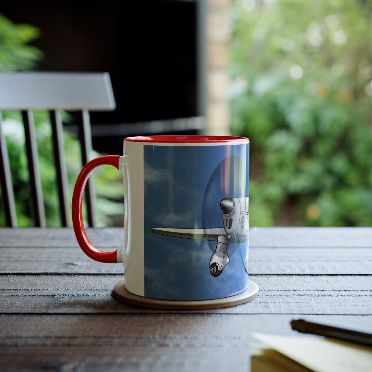 Mew Gull Racer Two-Tone Coffee Mugs, 11oz - Funky Aviation