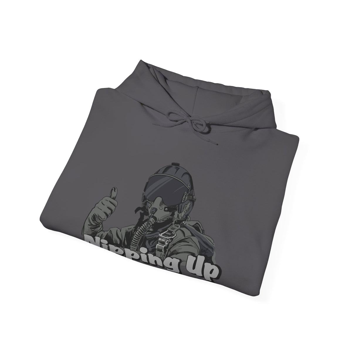 Nipping Up Fighter Pilot design Unisex Heavy Blend™ Hooded Sweatshirt - Funky Aviation