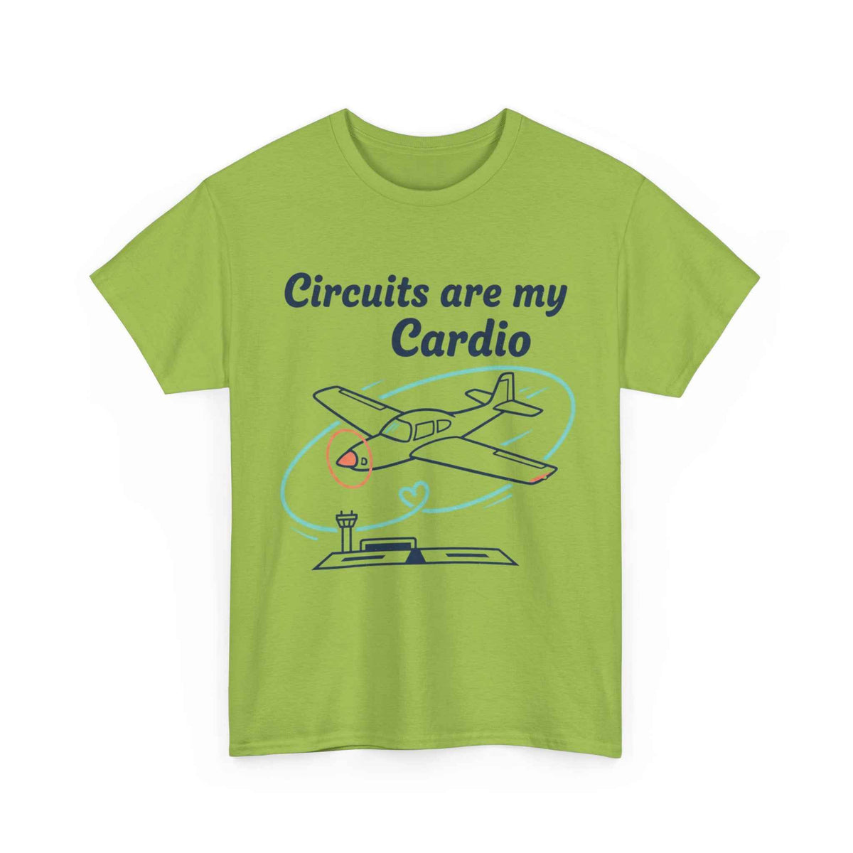 Circuits Are My Cardio Flight Training T-Shirt — Pilot Airplane Tee
