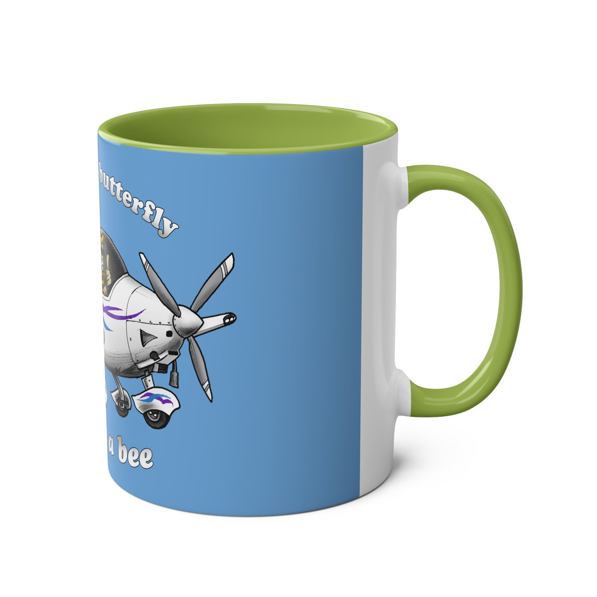 Sting Aircraft Two-Tone Coffee Mugs, 11oz - Funky Aviation
