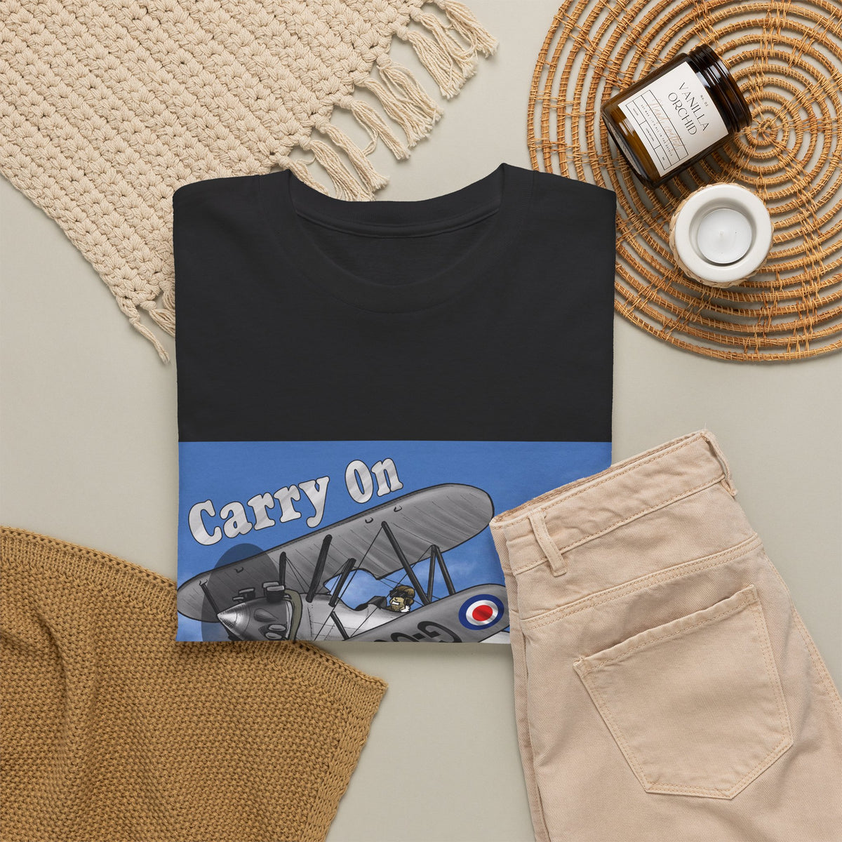 Carry On Flying Vintage Airplane T-Shirt