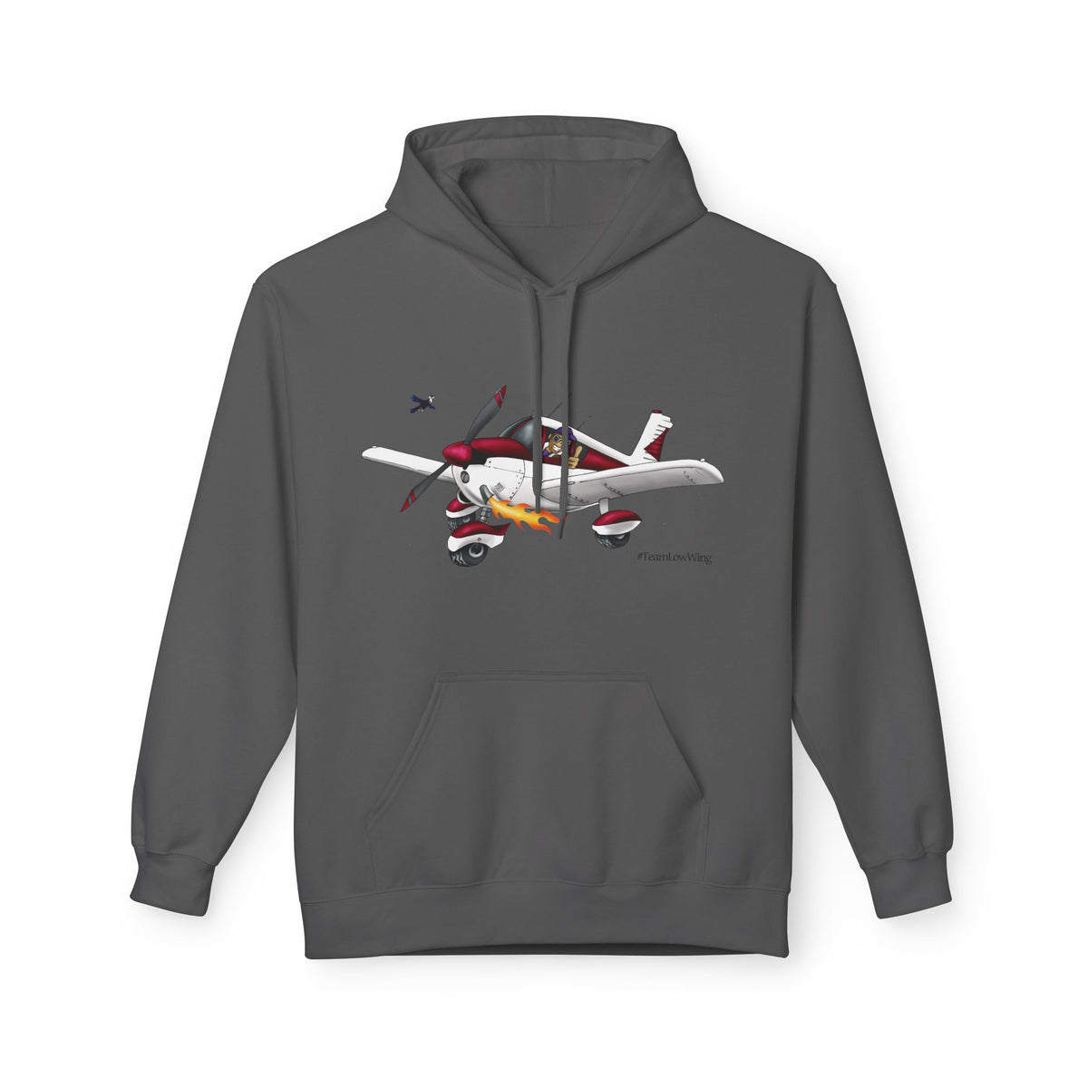 Flying Crazy Aviation Hoodie — 'Flying Crazy' Pilot/Plane Lover Fleece
