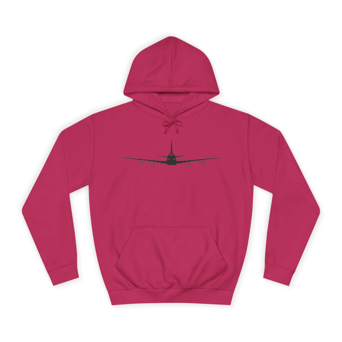 7478 Airplane Silhouette Hoodie — Minimal Pilot & Aviation Crew Pullover