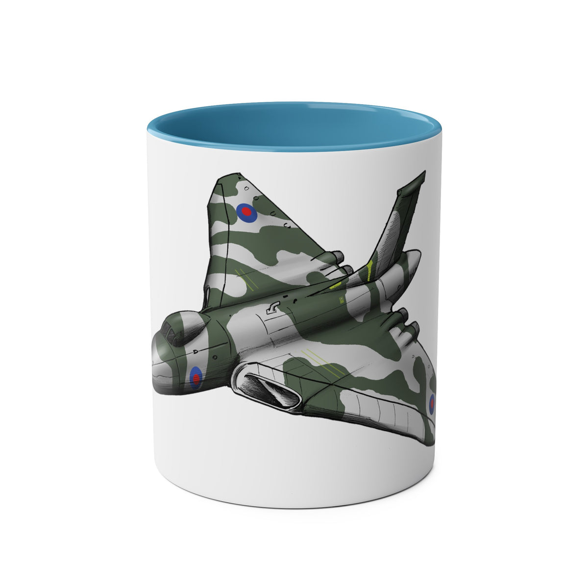 Vulcan Bomber Two-Tone Coffee Mugs, 11oz - Funky Aviation