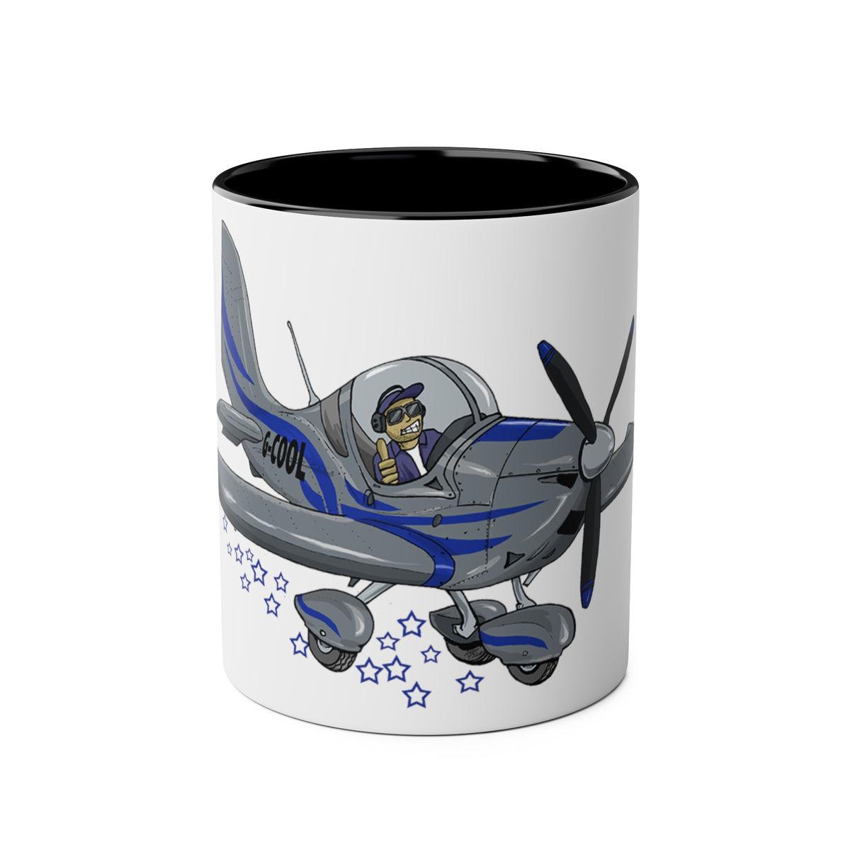 Eurostar EV97 Captain Cool Two-Tone Coffee Mugs, 11oz - Funky Aviation