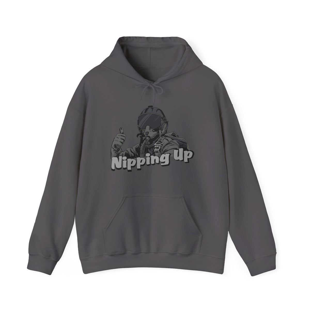 Nipping Up Fighter Pilot design Unisex Heavy Blend™ Hooded Sweatshirt - Funky Aviation
