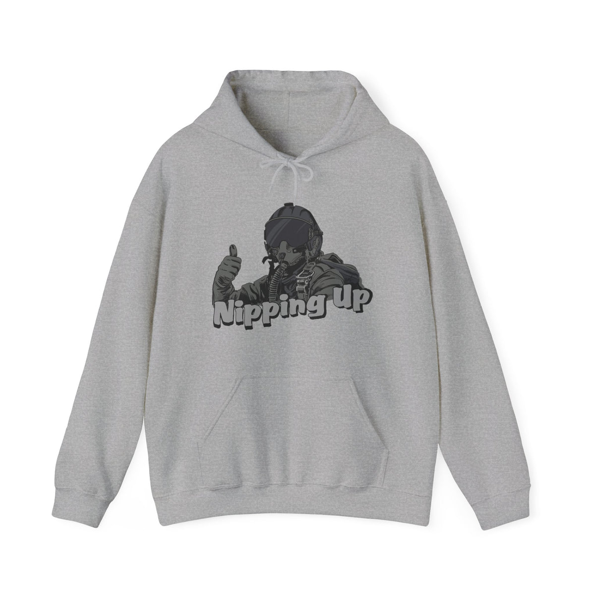 Nipping Up Fighter Pilot design Unisex Heavy Blend™ Hooded Sweatshirt - Funky Aviation