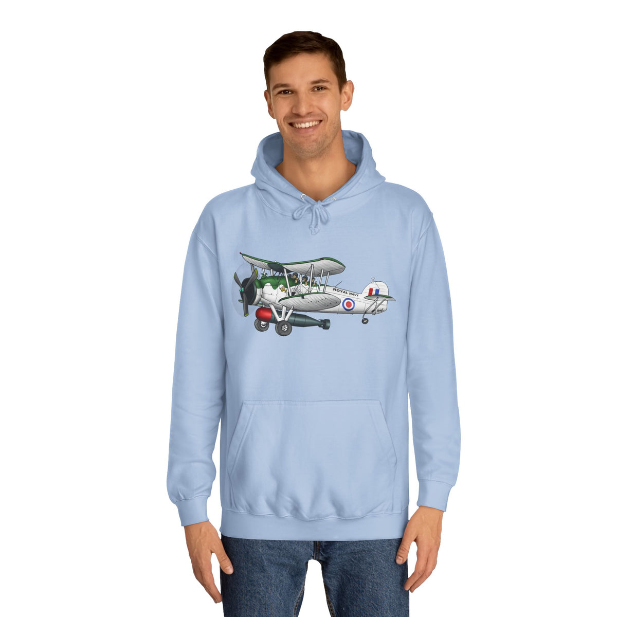 Navy Swordfish historic Aircraft Unisex College Hoodie - Funky Aviation