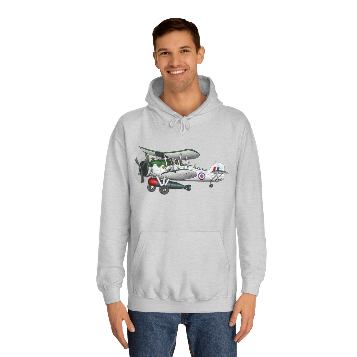 Navy Swordfish historic Aircraft Unisex College Hoodie - Funky Aviation