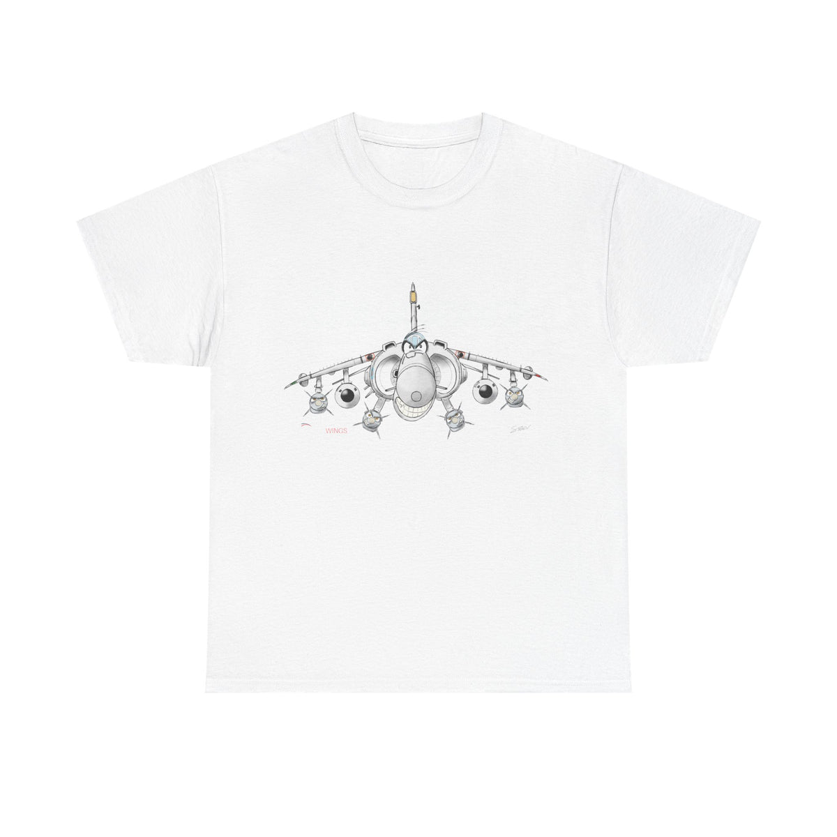 Vintage Fighter Jet Graphic Cotton T-Shirt