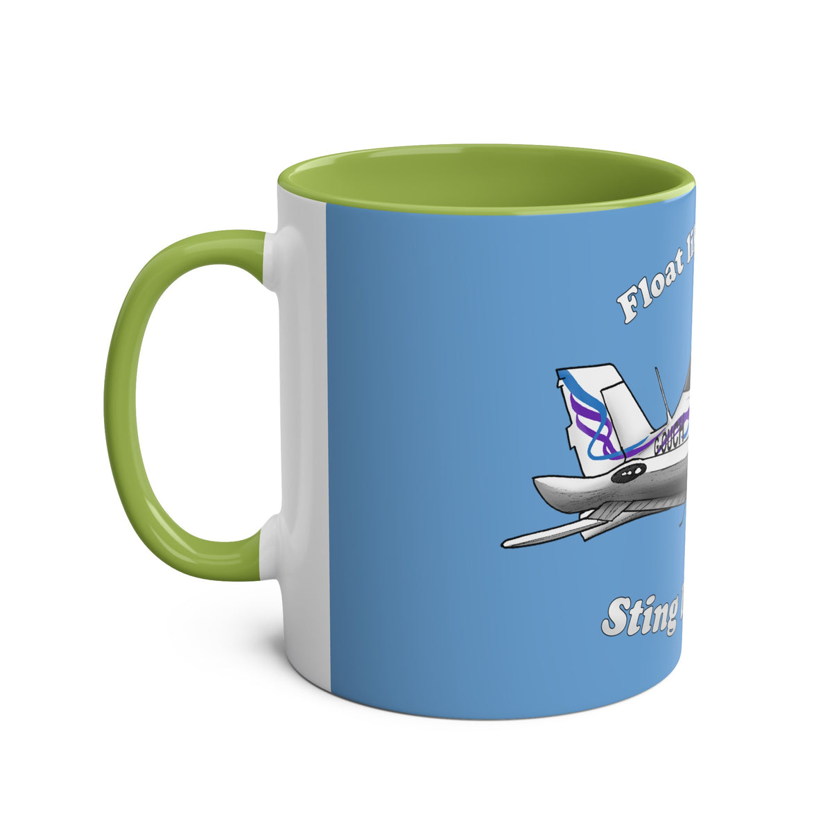 Sting Aircraft Two-Tone Coffee Mugs, 11oz - Funky Aviation