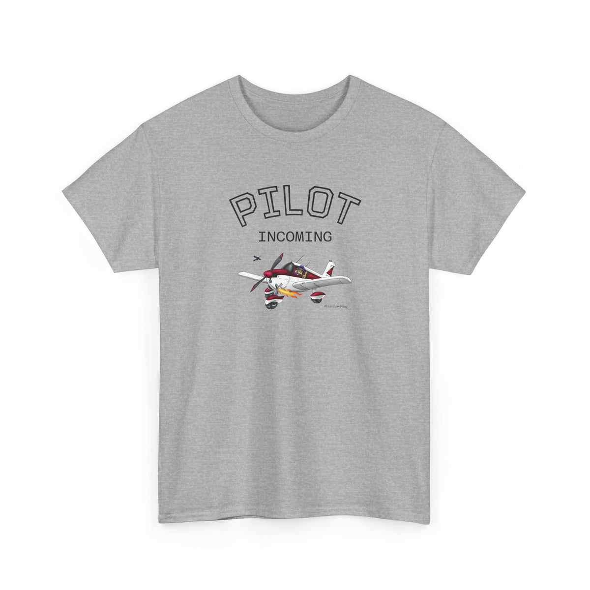 Pilot Incoming T-Shirt – Vintage Airplane Graphic Tee for Aviators & Flight Enthusiasts