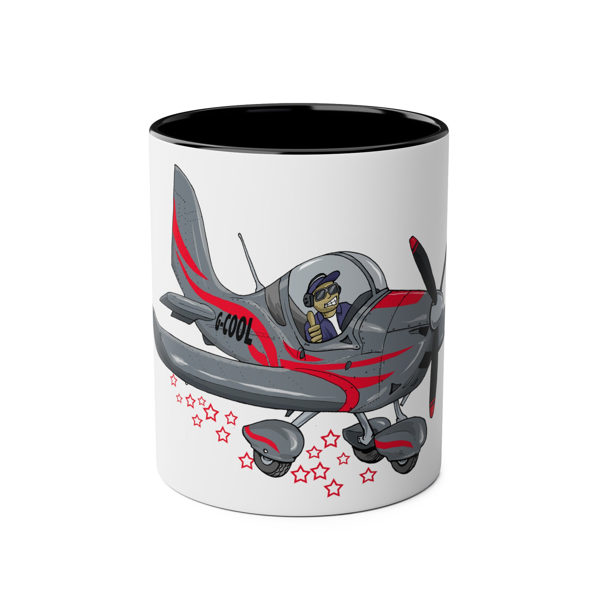 Eurostar EV07 Captain Cool Two-Tone Coffee Mugs, 11oz - Funky Aviation