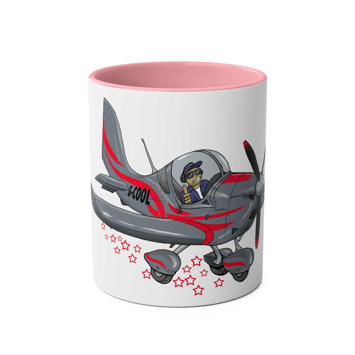 Eurostar EV07 Captain Cool Two-Tone Coffee Mugs, 11oz - Funky Aviation