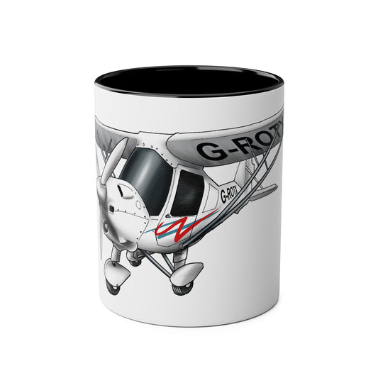 Rotax Cartoon Ikarus C42 Microlight 11oz Coffee Mug