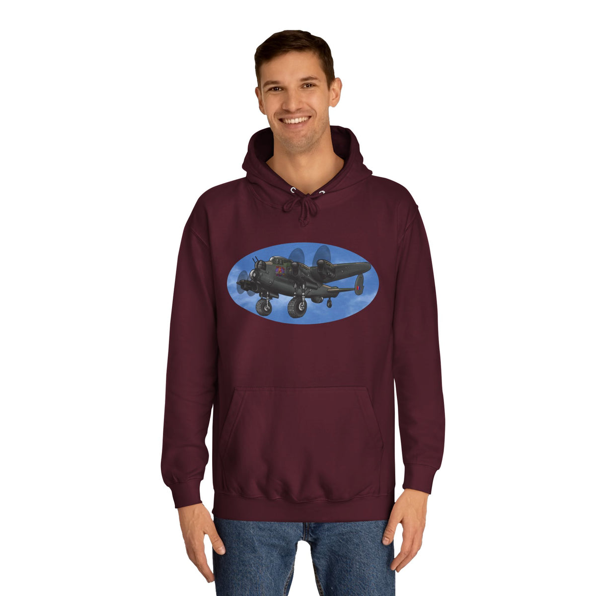 Vintage Lancaster Bomber Hoodie - Aviation Graphic Pullover