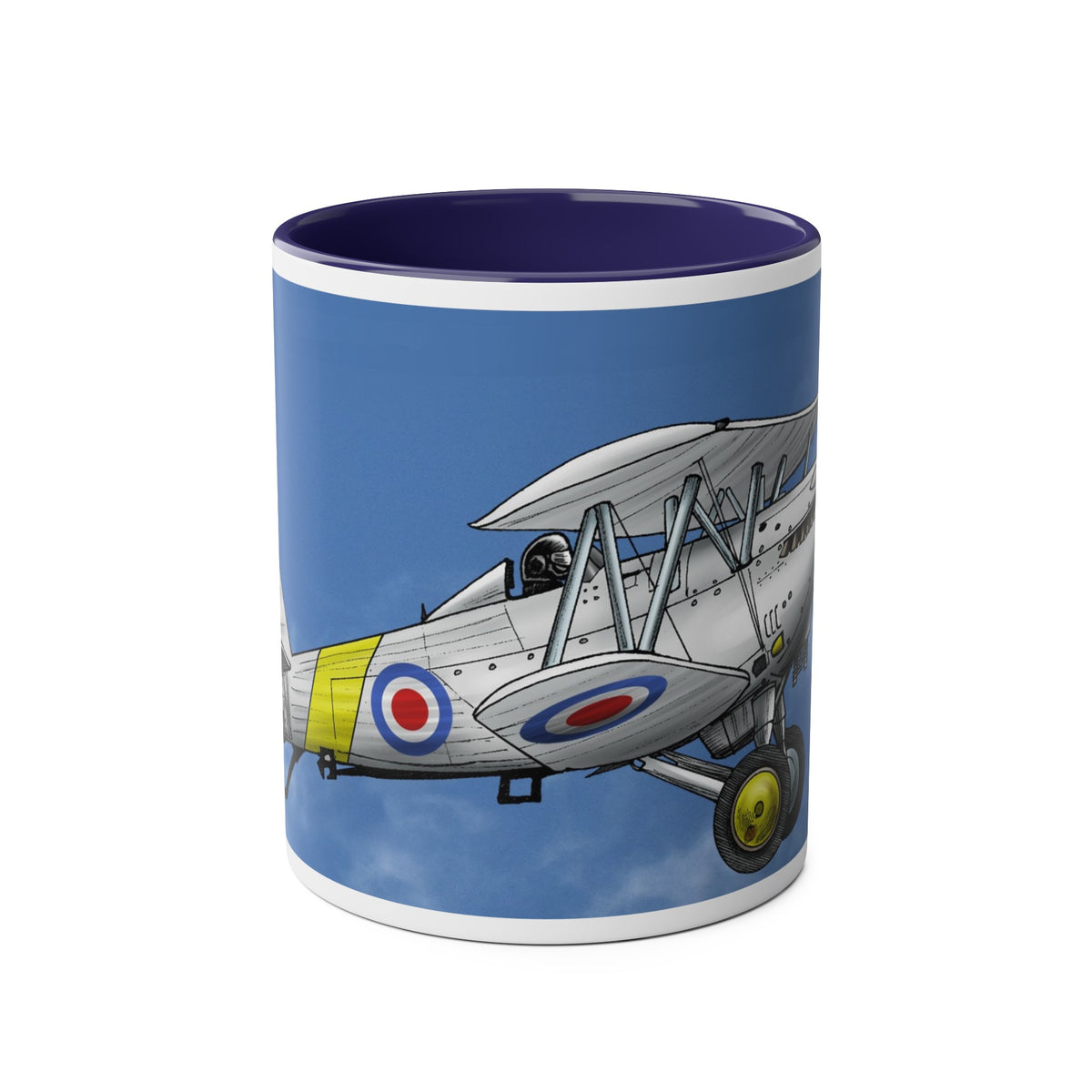 Vintage Nimrod Two-Tone Coffee Mugs, 11oz - Funky Aviation