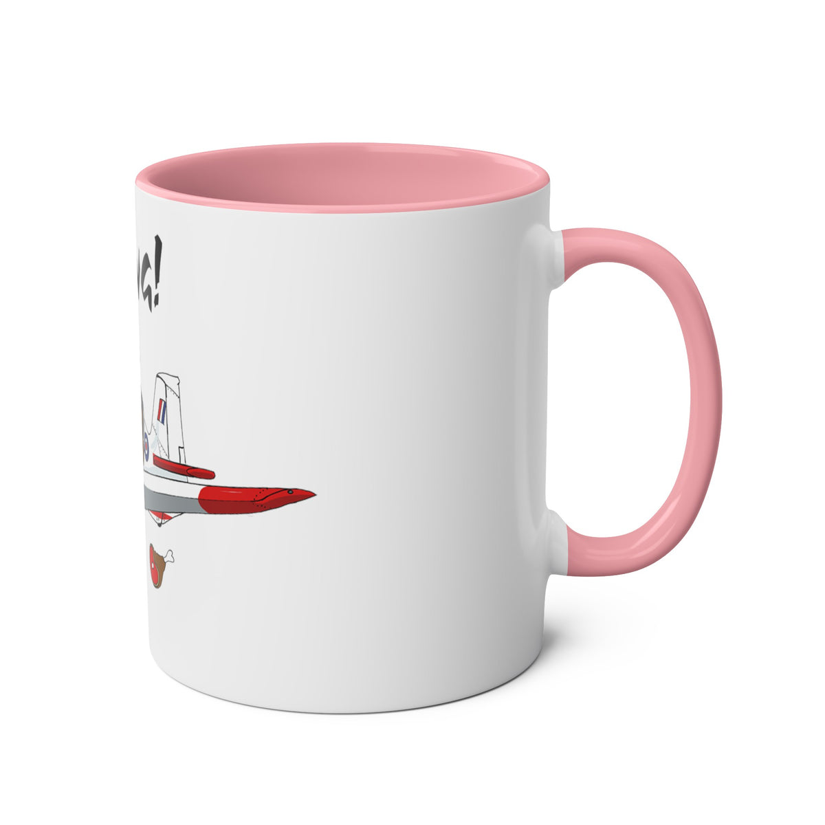 Bulldog Aerobatic Trainer Two-Tone Coffee Mugs, 11oz - Funky Aviation
