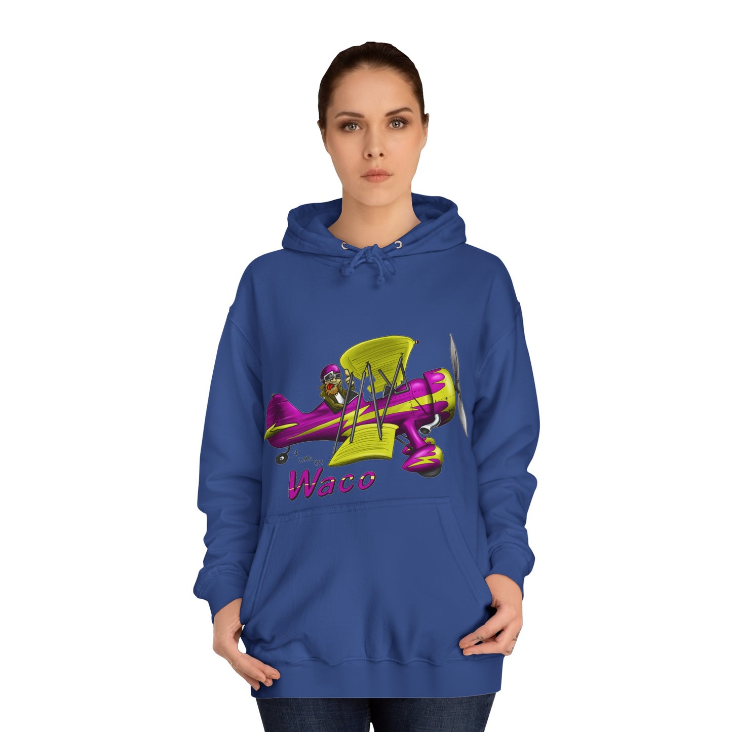 Waco Retro Aircraft Unisex College Hoodie