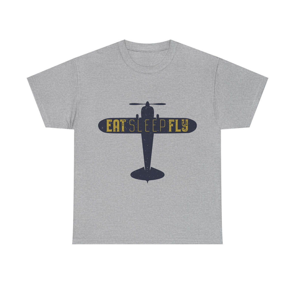 Eat Sleep Fly T-Shirt — Vintage Airplane Pilot Tee