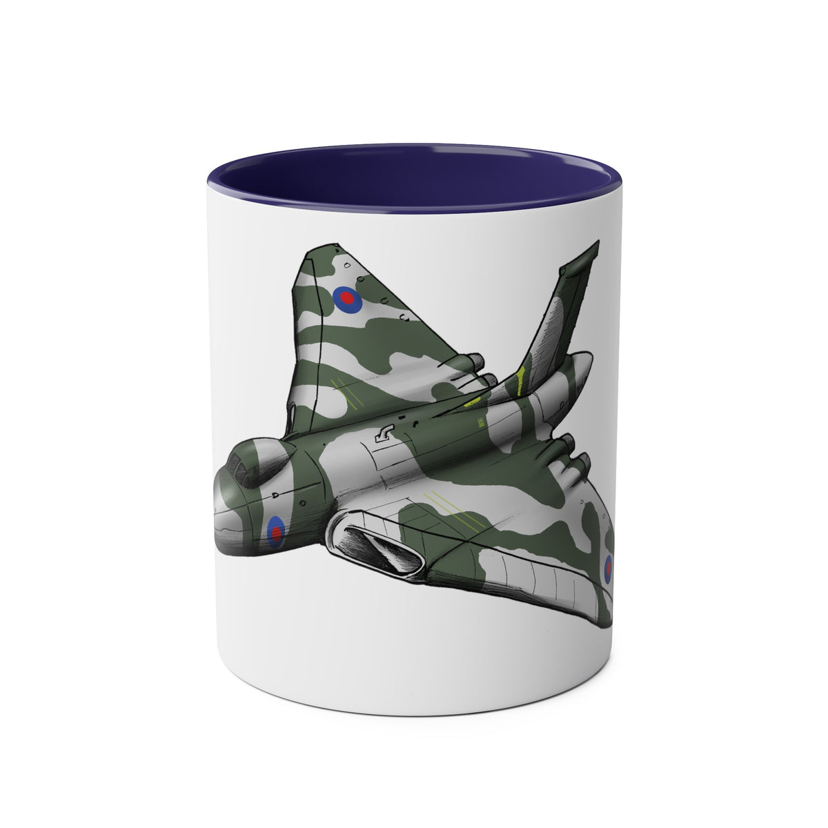 Vulcan Bomber Two-Tone Coffee Mugs, 11oz - Funky Aviation