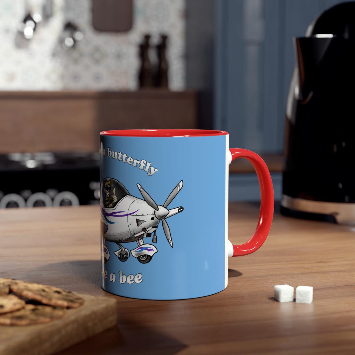 Sting Aircraft Two-Tone Coffee Mugs, 11oz - Funky Aviation