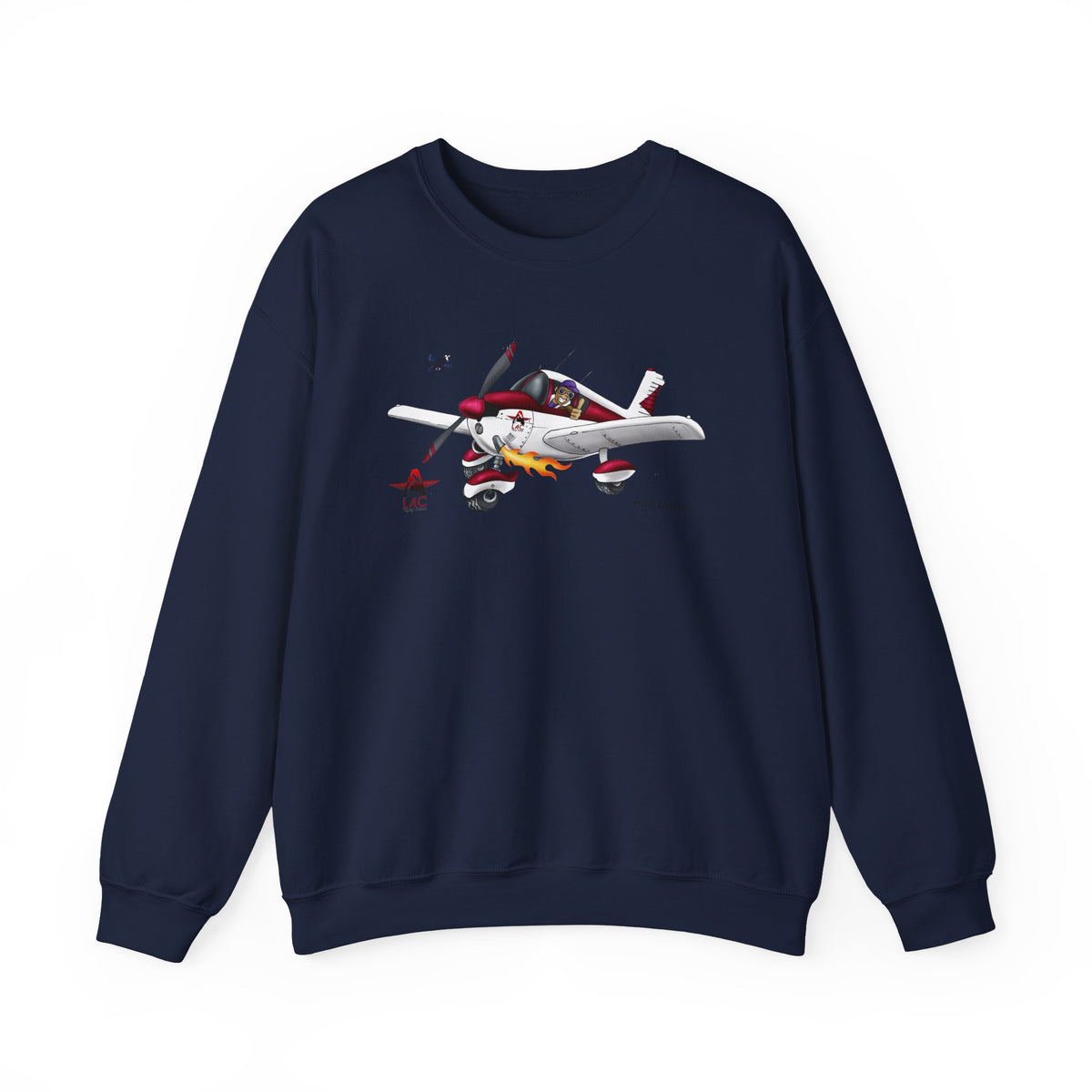 LAC PA28 Vintage-Inspired Airplane Graphic Unisex Crewneck Sweatshirt