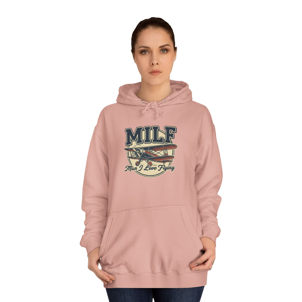 MILF Retro Flag Hoodie – Vintage Americana College Style