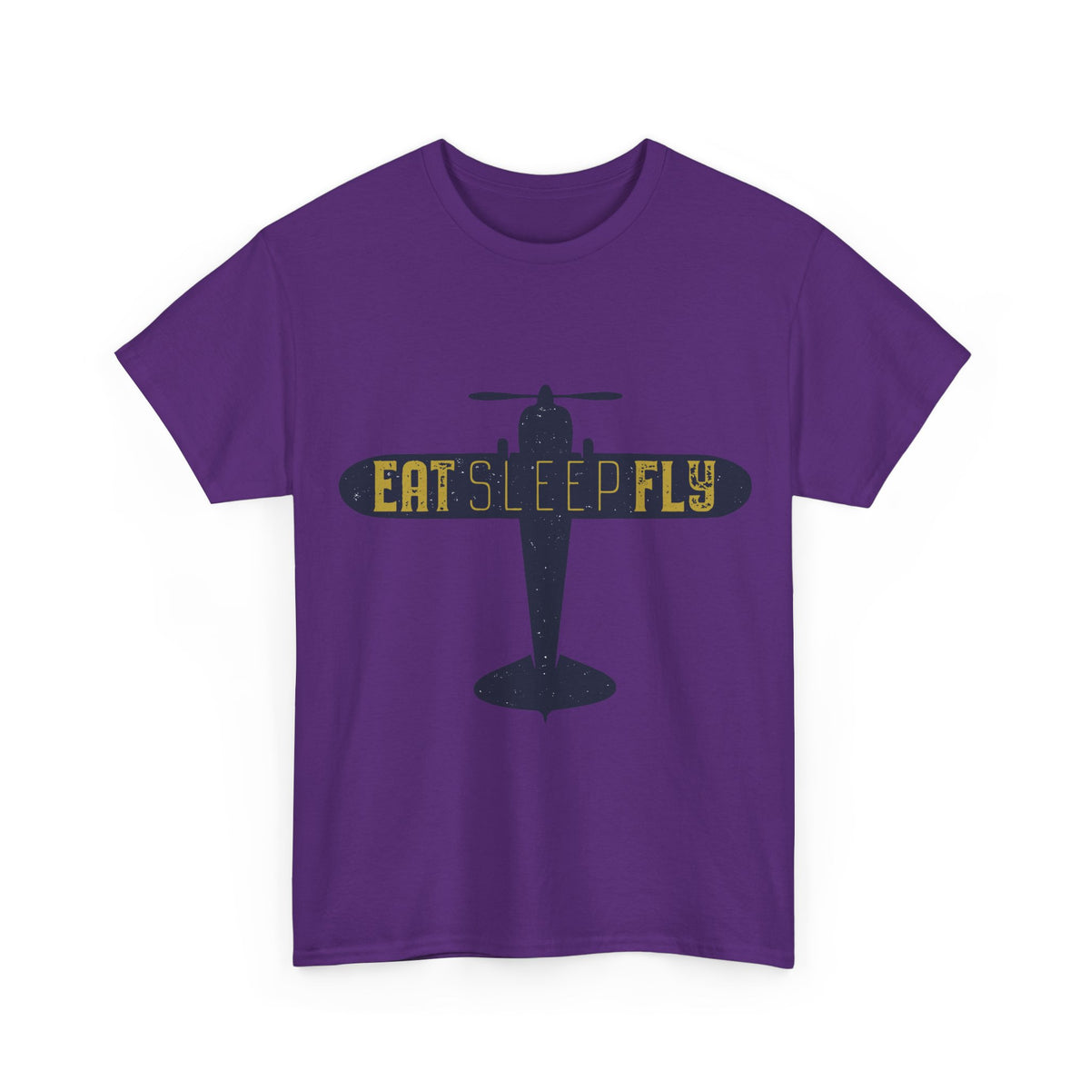 Eat Sleep Fly T-Shirt — Vintage Airplane Pilot Tee