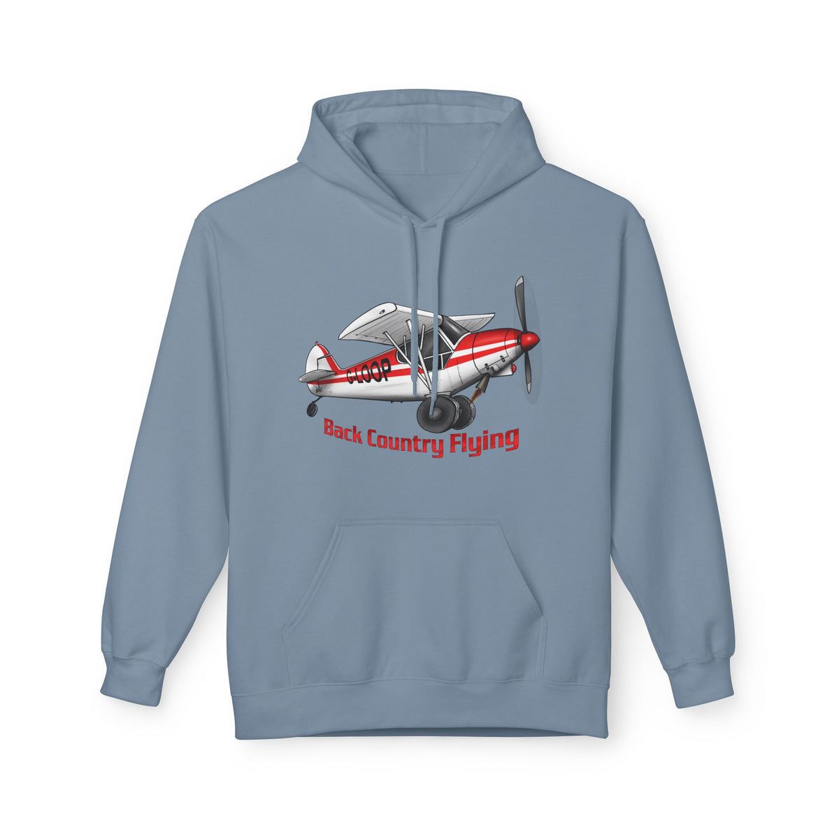 Fleece Hoodie - Alaskan Bush Pilot Super Cub Design