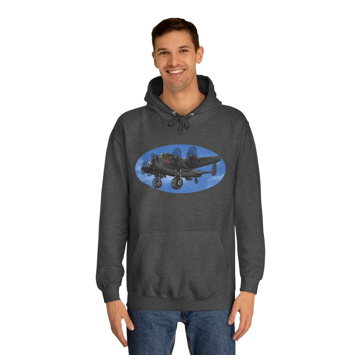 Vintage Lancaster Bomber Hoodie - Aviation Graphic Pullover