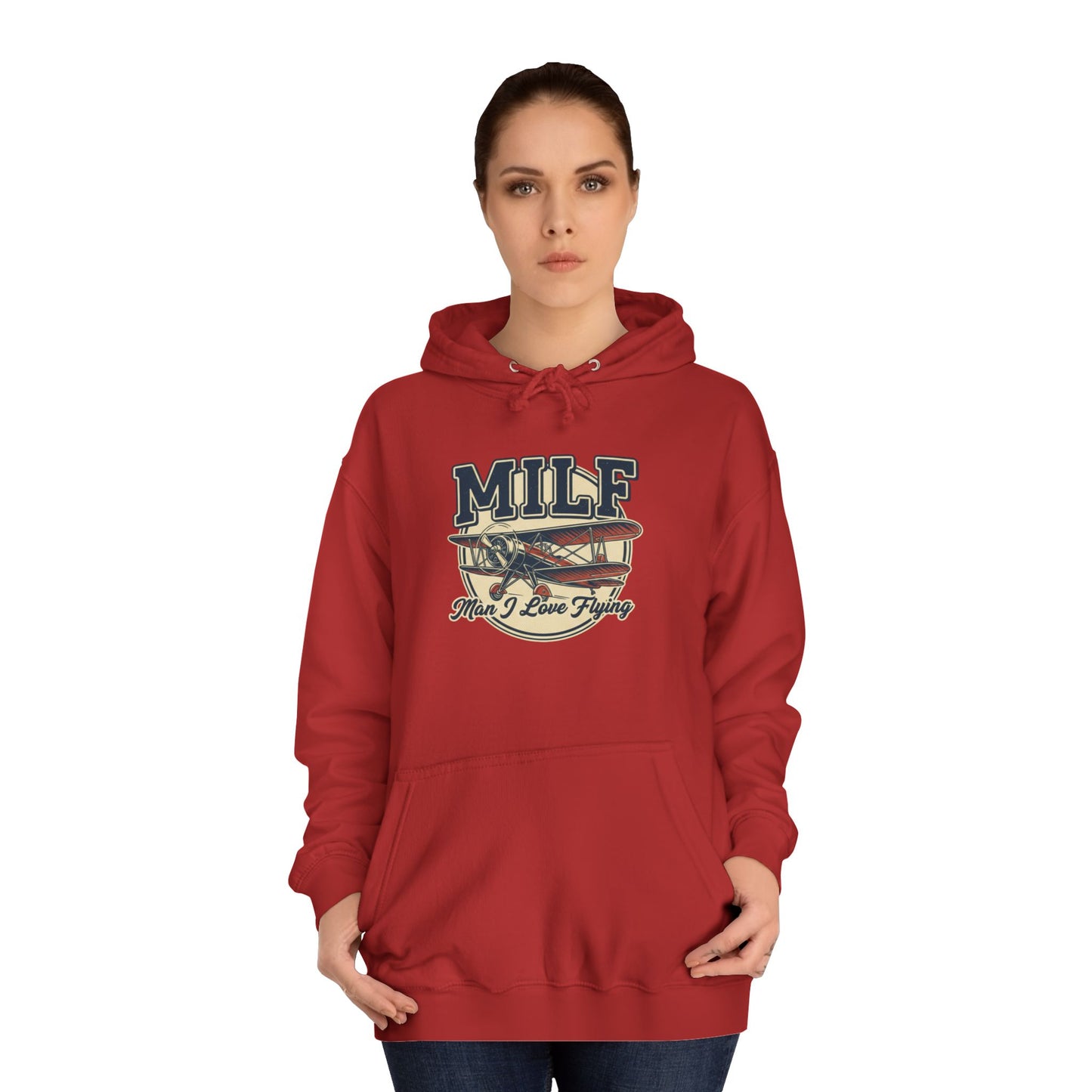 MILF Retro Flag Hoodie – Vintage Americana College Style