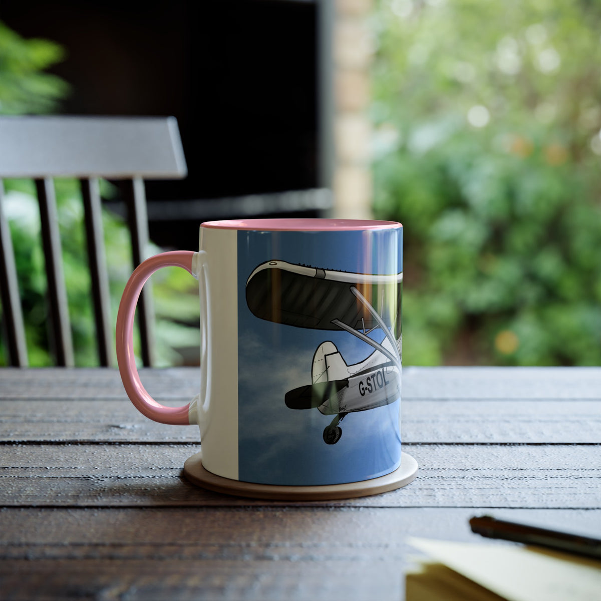Super Cub STOL Design Two-Tone Coffee Mugs, 11oz - Funky Aviation