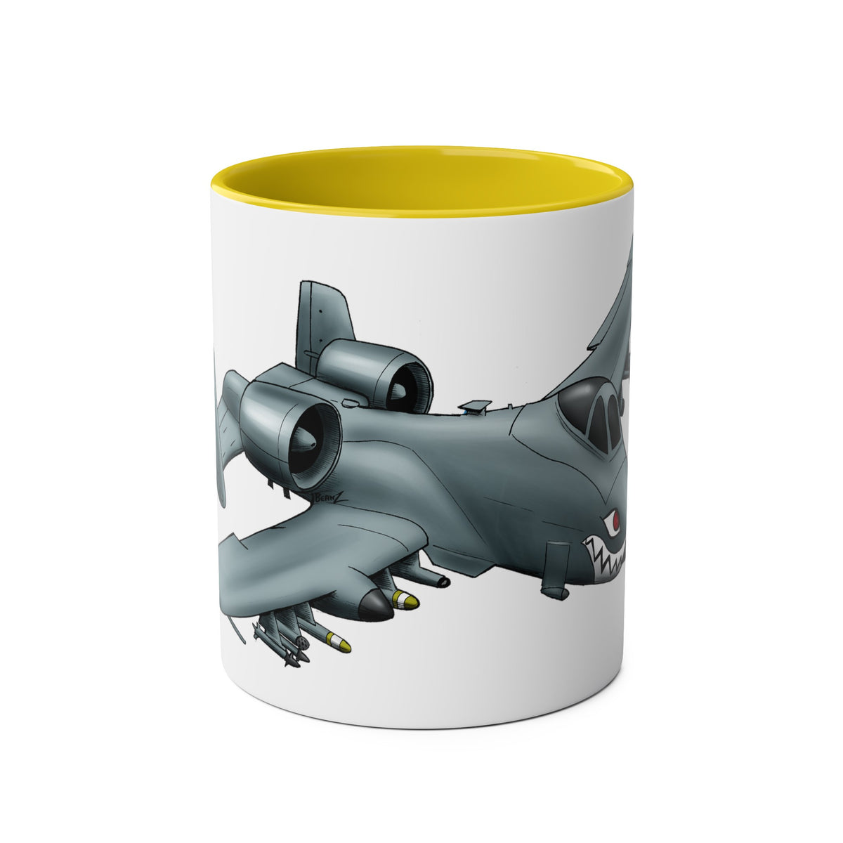 A10 Tankbuster Two-Tone Coffee Mugs, 11oz - Funky Aviation