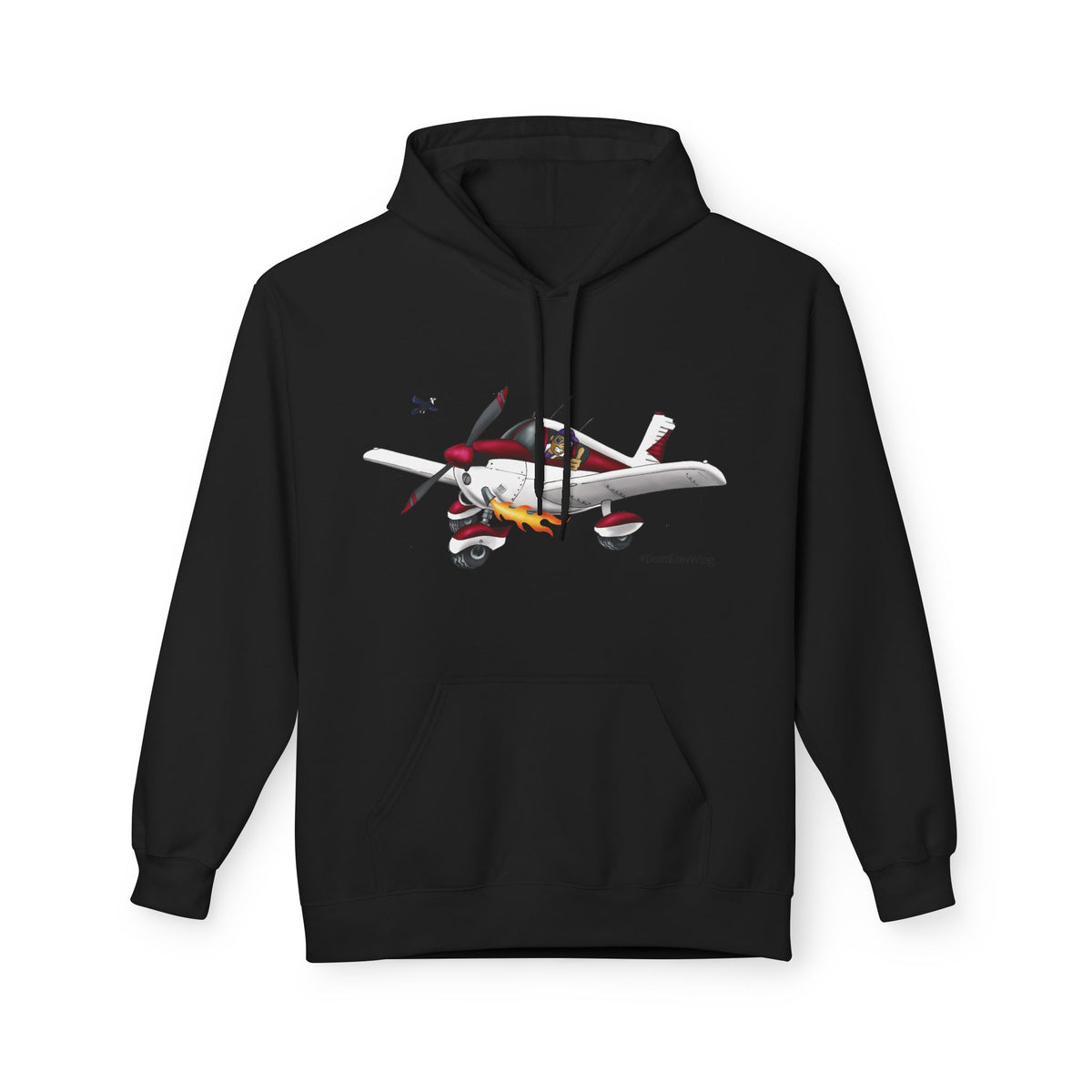 Flying Crazy Aviation Hoodie — 'Flying Crazy' Pilot/Plane Lover Fleece