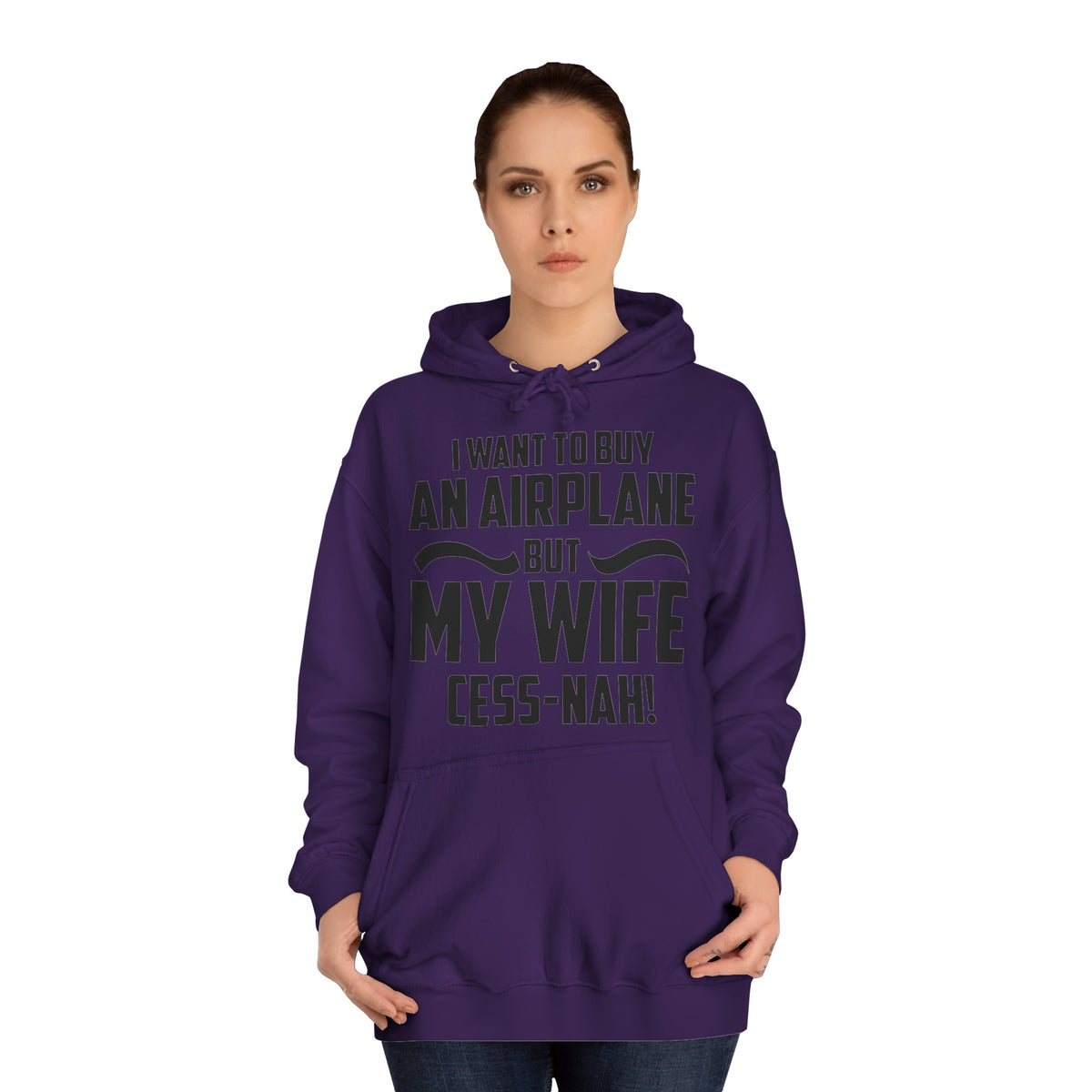 My Wife Cess-Nah Design Unisex College Hoodie - Funky Aviation