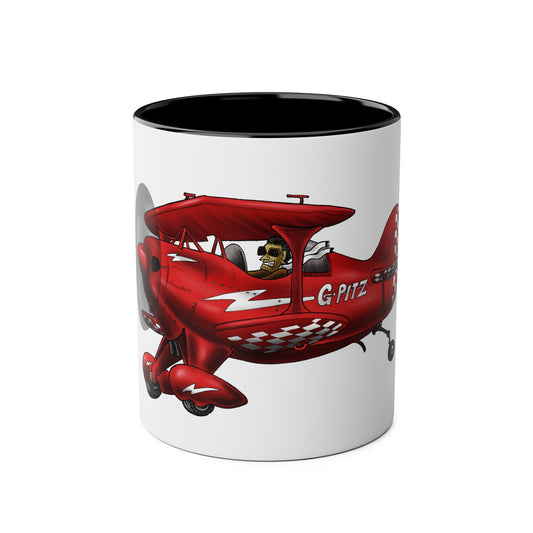 Pitts Special Aerobatic Two-Tone Coffee Mugs, 11oz