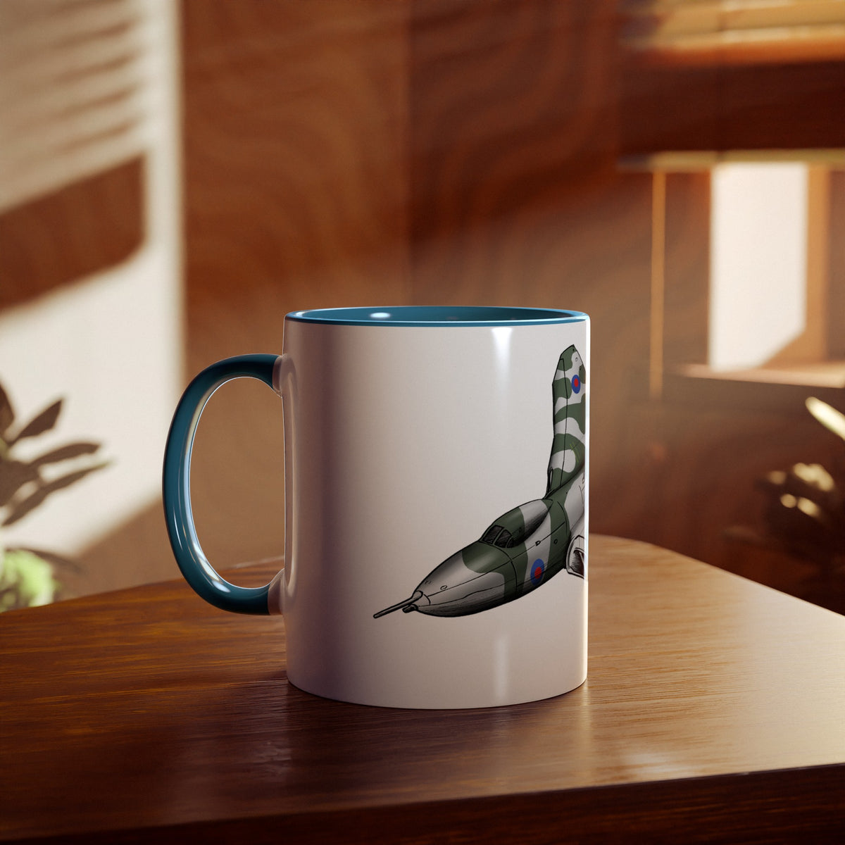 Vulcan Bomber Two-Tone Coffee Mugs, 11oz - Funky Aviation