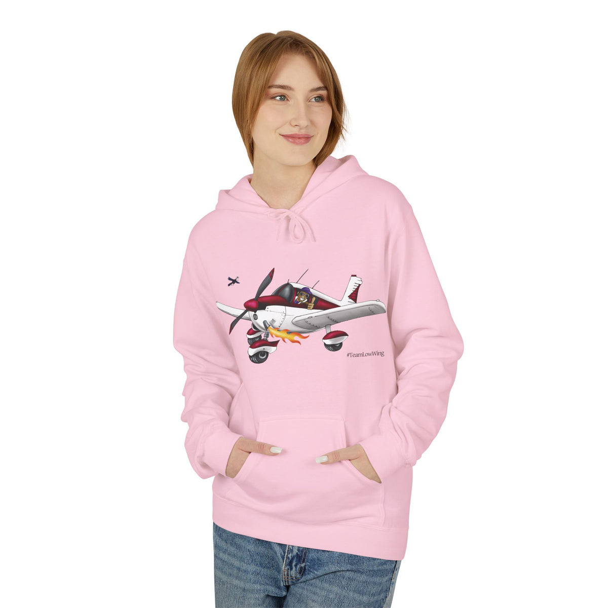 Flying Crazy Aviation Hoodie — 'Flying Crazy' Pilot/Plane Lover Fleece