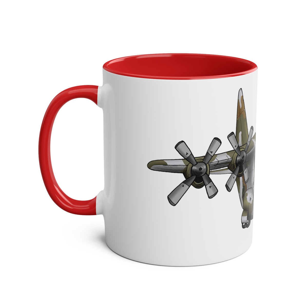 The Hercules Transport Aircraft Two-Tone Coffee Mugs, 11oz - Funky Aviation