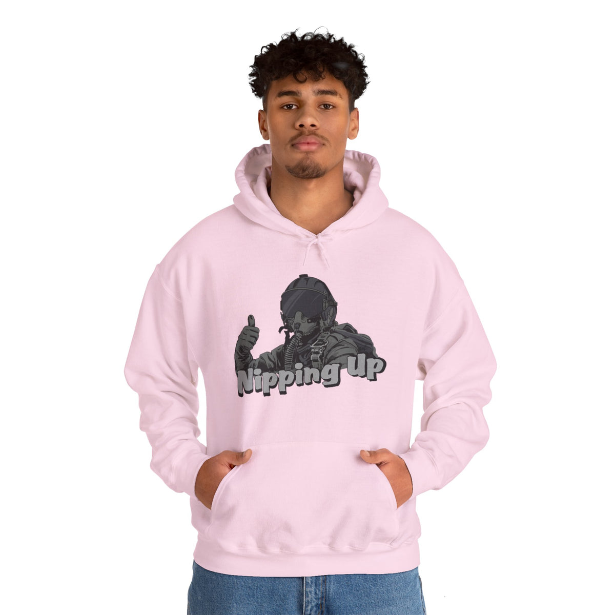 Nipping Up Fighter Pilot design Unisex Heavy Blend™ Hooded Sweatshirt - Funky Aviation