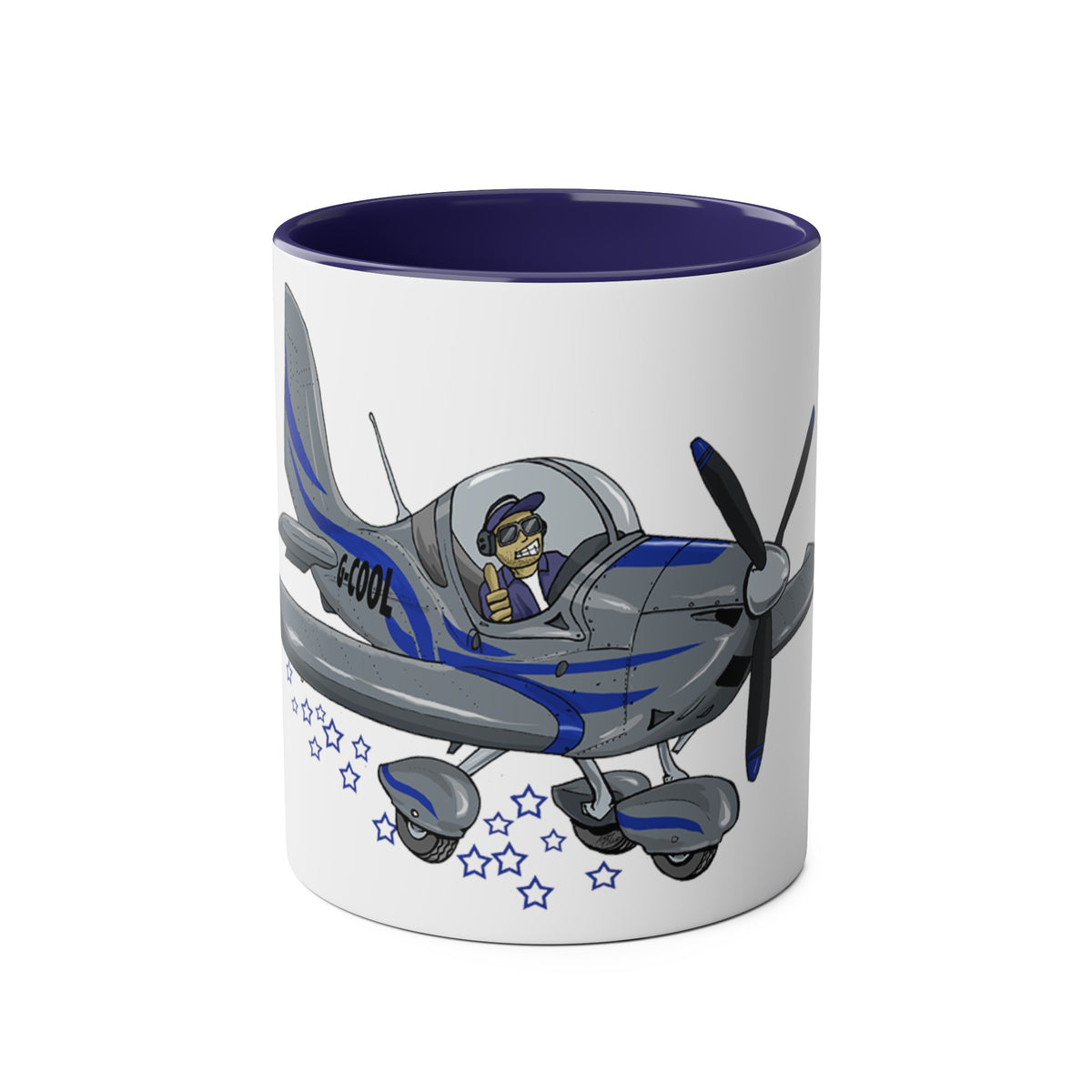 Eurostar EV97 Captain Cool Two-Tone Coffee Mugs, 11oz - Funky Aviation